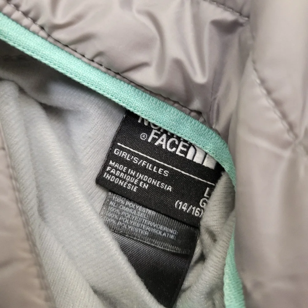 The‎ North Face Girl's Reversible jacket Coat Sz L 14/16 Youth Kids Down Sherpa